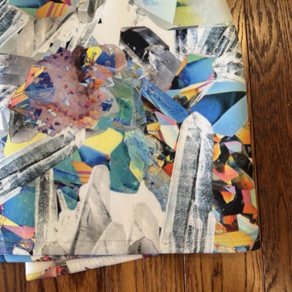 Jaded London Crystal Cyberwave Asymmetrical Skirt Womens M Stretch Abstract UK - Picture 11 of 16